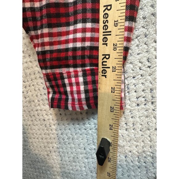 Jolie & Joy Hoodie Shacket Size X-Large Plaid Jacket Light Button Up Layering - Picture 11 of 13